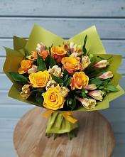 Букет цветов из:  Альстромерии и Розы в Сабурово