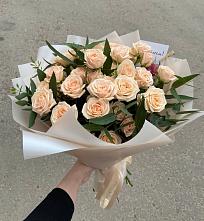 Букет Кремовые розы Латте в Сабурово