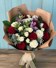 Букет цветов из:  Розы и Альстромерии в Сабурово
