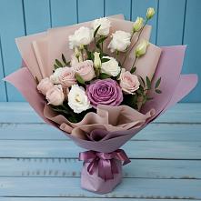 Букет цветов из:  Розы и Лизиантусы в Сабурово