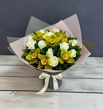 Букет цветов из:  Орхидеи и Розы в Сабурово