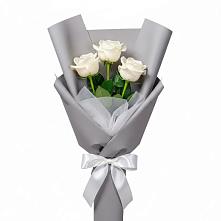 Букет 3 белые розы #REPLACE_PRED# Сабурово