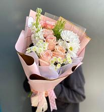 Букет цветов из:  Хризантемы и Розы в Сабурово