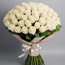 Букет 101 беля роза Белоснежка в Сабурово