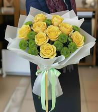 Букет цветов из:  Хризантемы и Розы в Сабурово