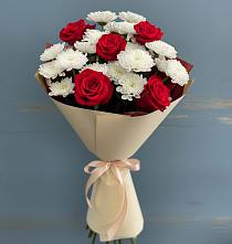 Букет цветов из:  Розы и Хризантемы в Сабурово