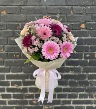 Букет цветов из:  Герберы и Хризантемы #REPLACE_PRED# Сабурово