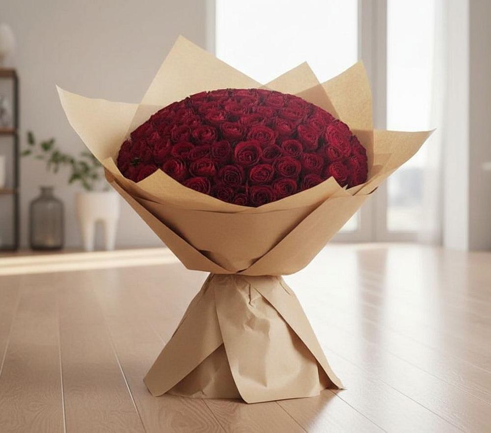 Букет 101 Красная роза в Сабурово