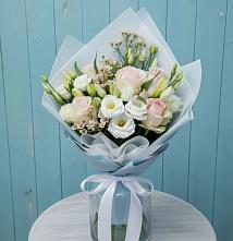 Букет цветов из:  Розы и Лизиантусы в Сабурово