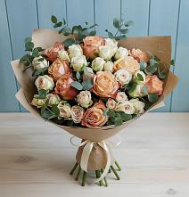 Букет цветов из:  Альстромерии и Розы в Сабурово