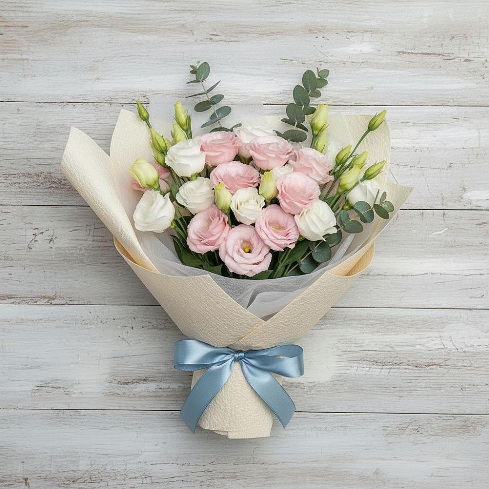 Букет цветов из: Лизиантусы в Сабурово